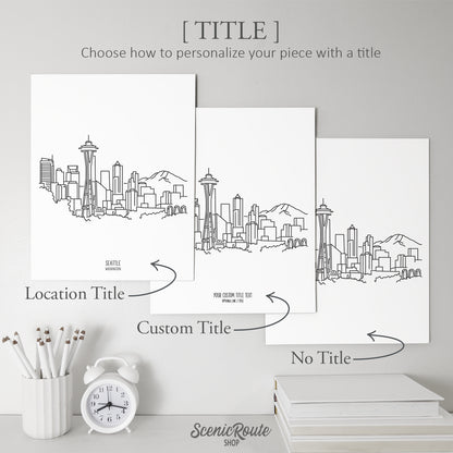 Seattle Washington Skyline Art Print
