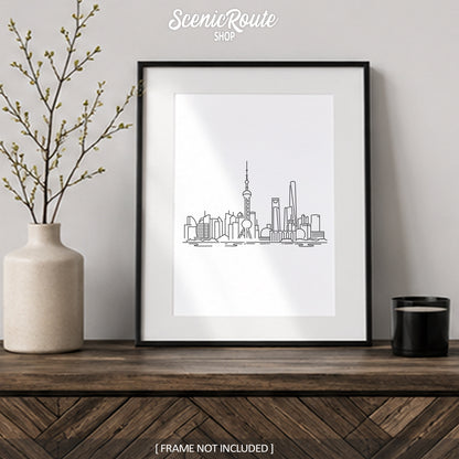 Shanghai China Skyline Art Print