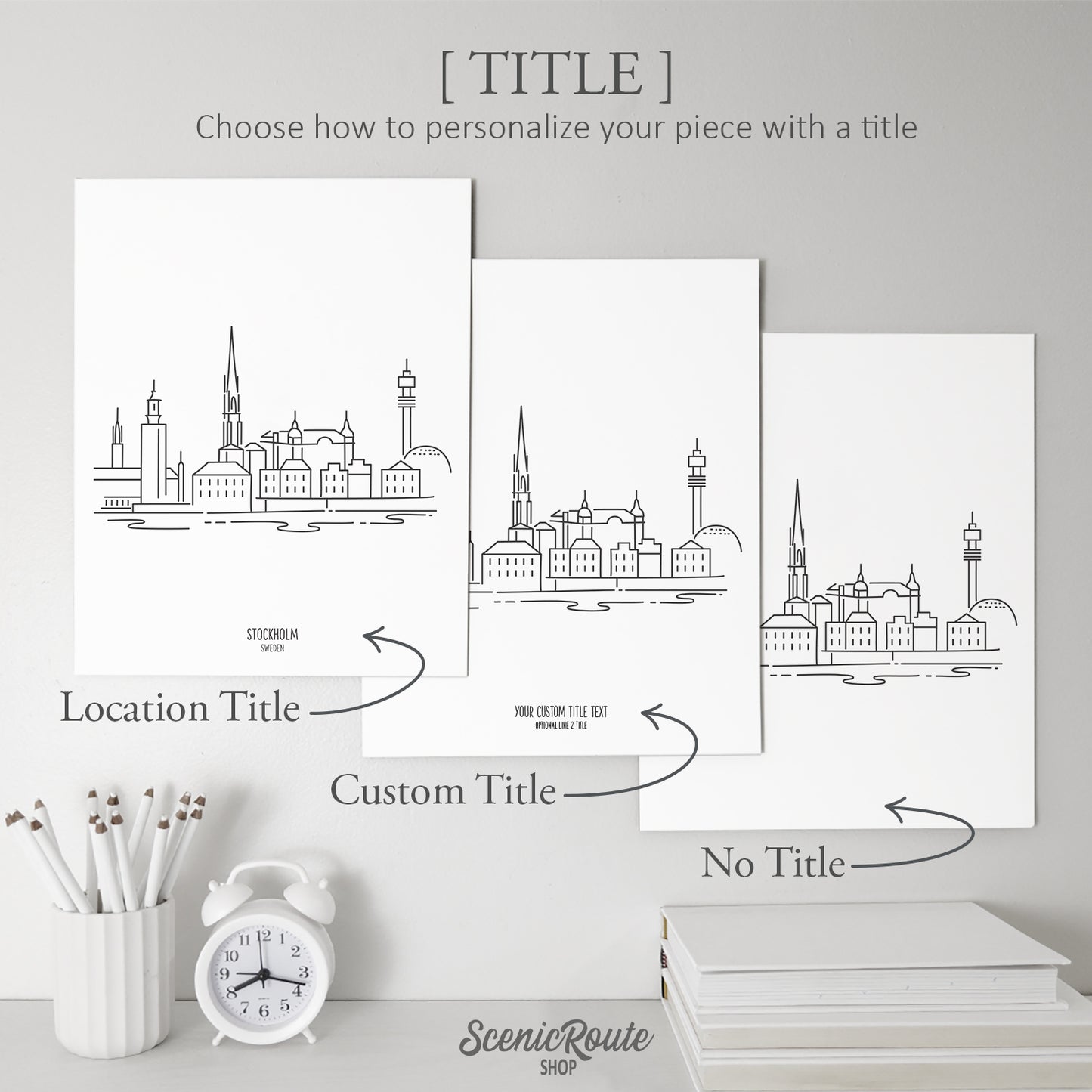 Stockholm Sweden Skyline Art Print