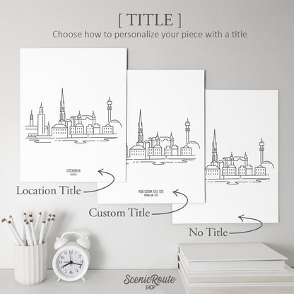 Stockholm Sweden Skyline Art Print