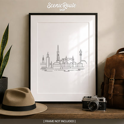 Stockholm Sweden Skyline Art Print
