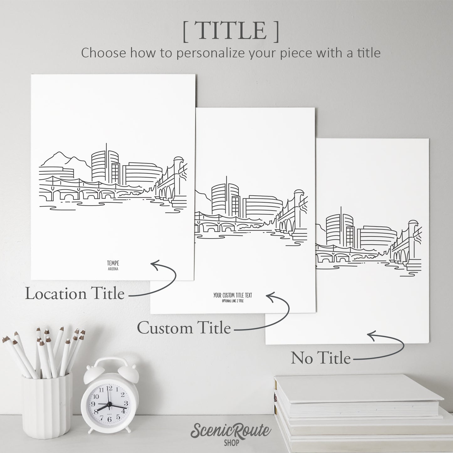 Tempe Arizona Skyline Art Print