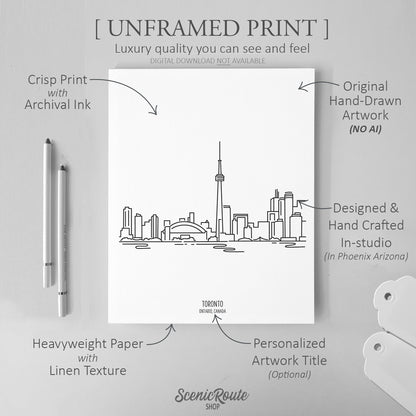 Toronto Canada Skyline Art Print