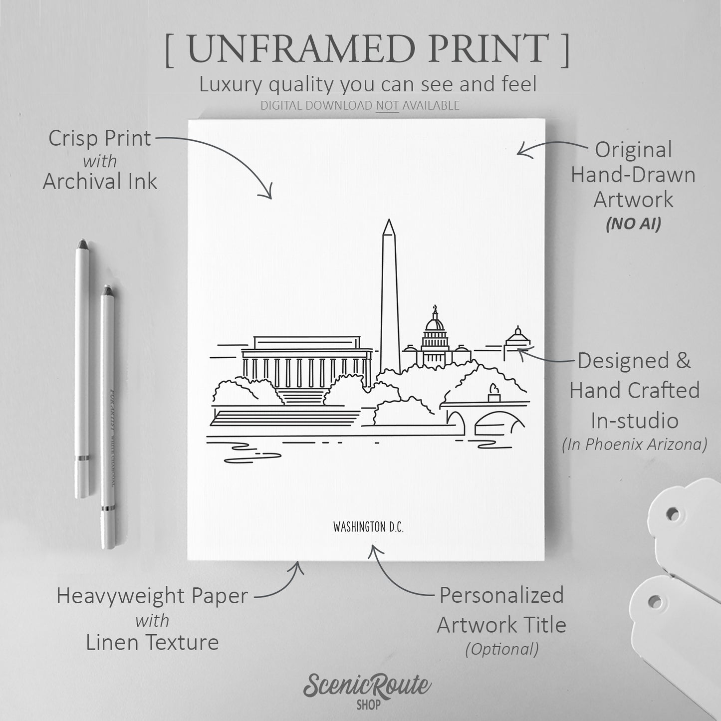 Washington DC Skyline Art Print