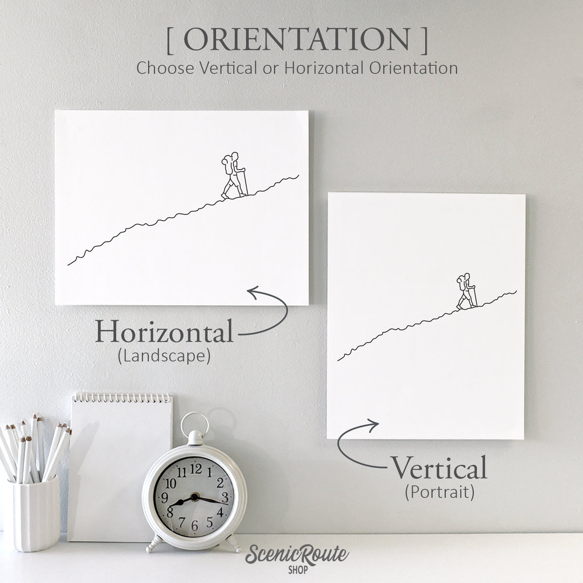 Hiking Art Print