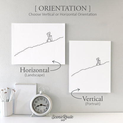 Hiking Art Print
