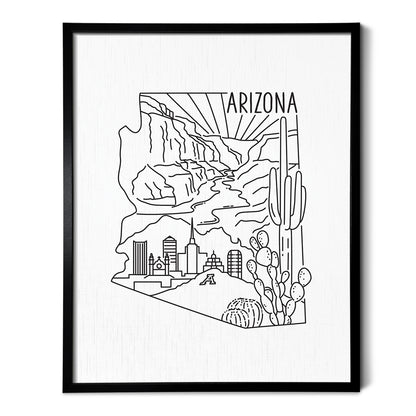 Arizona State Outline Drawing