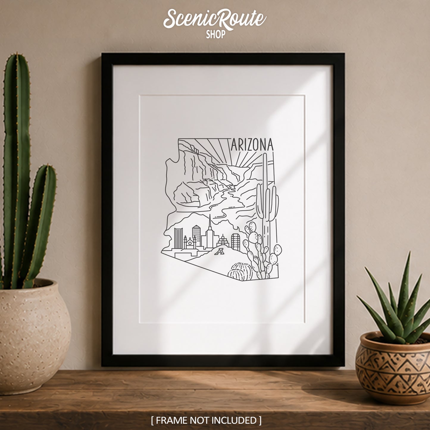 Arizona State Outline Drawing