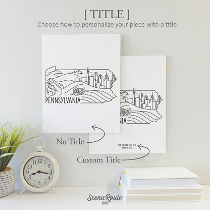 Pennsylvania State Outline Drawing