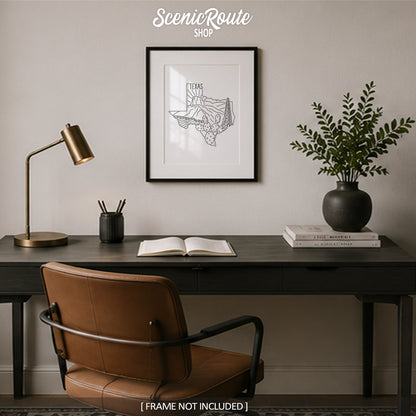 Texas State Outline Drawing
