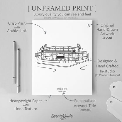 Chicago Wrigley Field Art Print