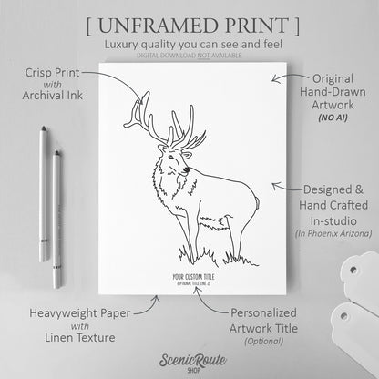 Elk Art Print