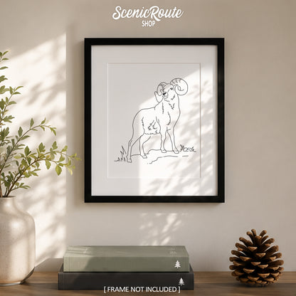 Longhorn Sheep Art Print