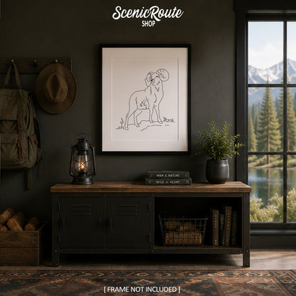 Longhorn Sheep Art Print
